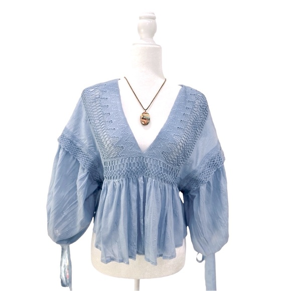 Free People Drive You Mad Blouse XS - Picture 5 of 12